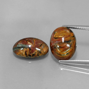 10.16 ct Multicolor Pietersite Gemstone, Pietersite Gem in Oval Cabochon Shape for Sale.