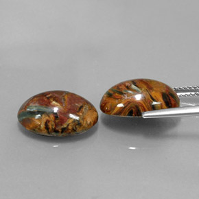 Pietersite Gemstone in 14 x 10 mm (calibrated) Size for Sale, Pietersite Stone in Multicolor Color