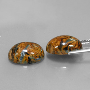 Pietersite Gemstone in 14 x 10 mm (calibrated) Size for Sale, Pietersite Stone in Multicolor Color