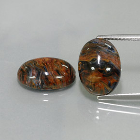 9.24 ct Multicolor Pietersite Gemstone, Pietersite Gem in Oval Cabochon Shape for Sale.
