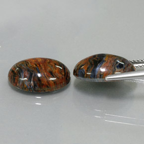 Pietersite Gemstone in 14 x 10 mm (calibrated) Size for Sale, Pietersite Stone in Multicolor Color