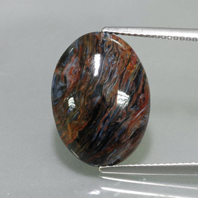 7.82 ct Multicolor Pietersite Gemstone, Pietersite Gem in Oval Cabochon Shape for Sale.