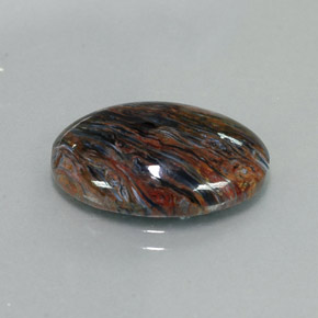 7.82 ct Multicolor Pietersite Stone, Natural Pietersite in Oval Cabochon Shape for Sale