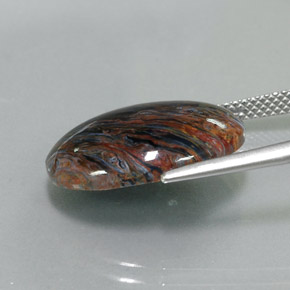 Pietersite Gemstone in 18.6 x 13.5 mm Size for Sale, Pietersite Stone in Multicolor Color