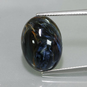 9.68 ct Multicolor Pietersite Gemstone, Pietersite Gem in Oval Cabochon Shape for Sale.