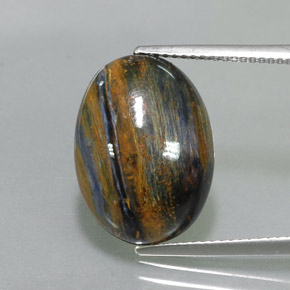 9.38 ct Multicolor Pietersite Gemstone, Pietersite Gem in Oval Cabochon Shape for Sale.