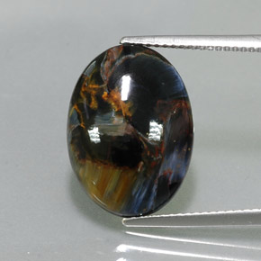 7.40 ct Multicolor Pietersite Gemstone, Pietersite Gem in Oval Cabochon Shape for Sale.