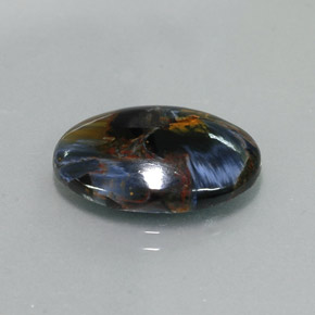7.40 ct Multicolor Pietersite Stone, Natural Pietersite in Oval Cabochon Shape for Sale