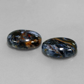 19.35 ct Multicolor Pietersite Stone, Natural Pietersite in Oval Cabochon Shape for Sale