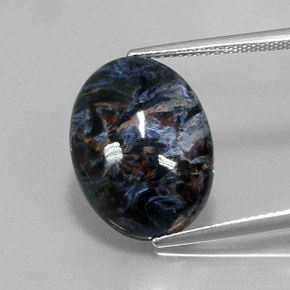 8.33 ct Multicolor Pietersite Gemstone, Pietersite Gem in Oval Cabochon Shape for Sale.