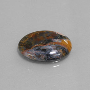 4.33 ct Multicolor Pietersite Stone, Natural Pietersite in Oval Cabochon Shape for Sale