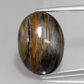 10.13 ct Multicolor Pietersite Gemstone, Pietersite Gem in Oval Cabochon Shape for Sale.