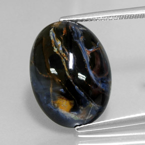 10.98 ct Multicolor Pietersite Gemstone, Pietersite Gem in Oval Cabochon Shape for Sale.