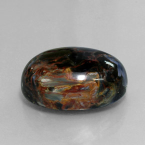 13.37 ct Multicolor Pietersite Stone, Natural Pietersite in Oval Cabochon Shape for Sale