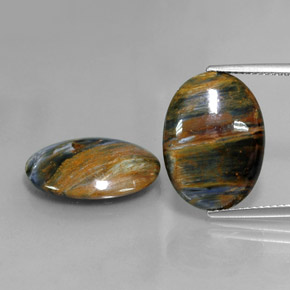 Multicolore Pietersite gemme - 6.6ct Ovale Cabochon (ID: 347853)