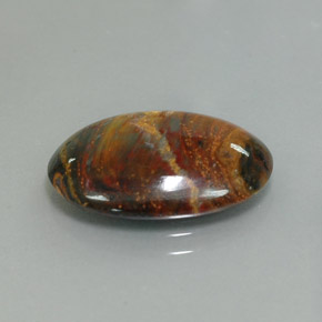 6.54 ct Multicolor Pietersite Stone, Natural Pietersite in Oval Cabochon Shape for Sale