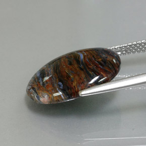 Pietersite Gemstone in 16.9 x 13.2 mm Size for Sale, Pietersite Stone in Multicolor Color