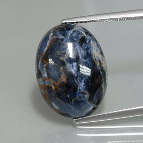 9.37 ct Multicolor Pietersite Gemstone, Pietersite Gem in Oval Cabochon Shape for Sale.