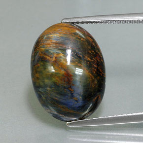 9.76 ct Multicolor Pietersite Gemstone, Pietersite Gem in Oval Cabochon Shape for Sale.