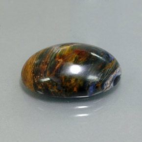 9.76 ct Multicolor Pietersite Stone, Natural Pietersite in Oval Cabochon Shape for Sale