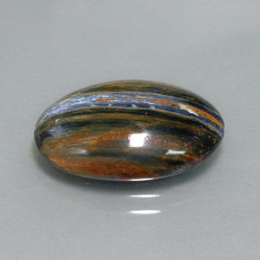 7.66 ct Multicolor Pietersite Stone, Natural Pietersite in Oval Cabochon Shape for Sale