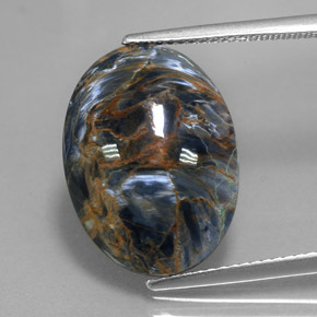 7.50 ct Multicolor Pietersite Gemstone, Pietersite Gem in Oval Cabochon Shape for Sale.