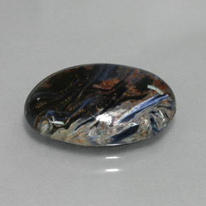 7.94 ct Multicolor Pietersite Stone, Natural Pietersite in Oval Cabochon Shape for Sale