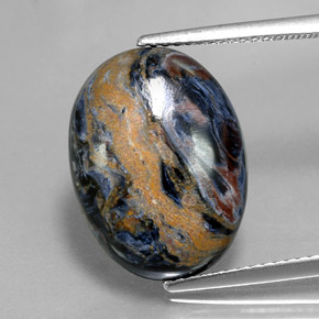 8.32 ct Multicolor Pietersite Gemstone, Pietersite Gem in Oval Cabochon Shape for Sale.