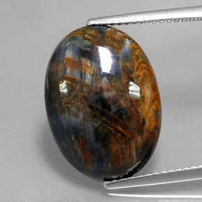 8.32 ct Multicolor Pietersite Gemstone, Pietersite Gem in Oval Cabochon Shape for Sale.
