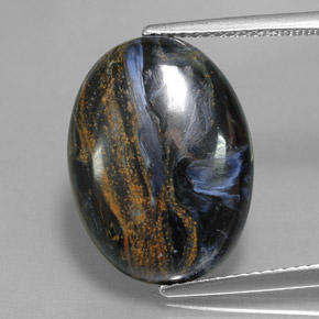 8.49 ct Multicolor Pietersite Gemstone, Pietersite Gem in Oval Cabochon Shape for Sale.