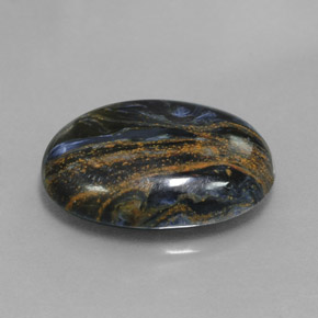 8.49 ct Multicolor Pietersite Stone, Natural Pietersite in Oval Cabochon Shape for Sale