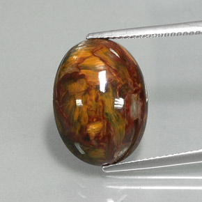 9.80 ct Multicolor Pietersite Gemstone, Pietersite Gem in Oval Cabochon Shape for Sale.