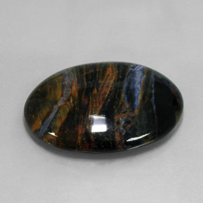 27.17 ct Multicolor Pietersite Stone, Natural Pietersite in Oval Cabochon Shape for Sale