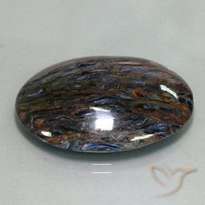 25.84 ct Multicolor Pietersite Stone, Natural Pietersite in Oval Cabochon Shape for Sale