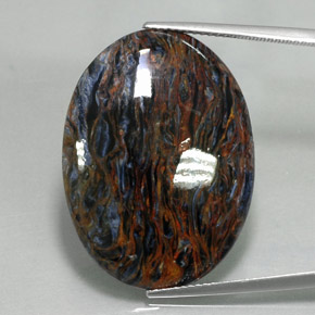 Multicolor Pietersite Gem - 21.4ct Oval Cabochon (ID: 348365)