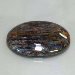 21.37 ct Multicolor Pietersite Stone, Natural Pietersite in Oval Cabochon Shape for Sale