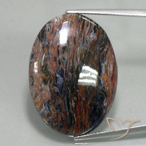 20.97ct Natural Multicolor Pietersite, Oval, Opaque