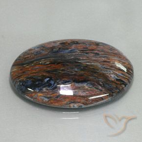 20.97 ct Multicolor Pietersite Stone, Natural Pietersite in Oval Cabochon Shape for Sale