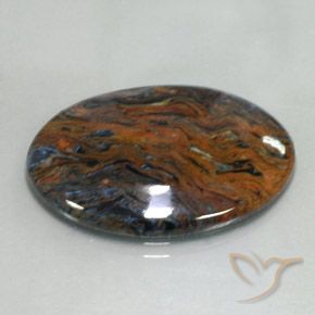 19.09 ct Multicolor Pietersite Stone, Natural Pietersite in Oval Cabochon Shape for Sale