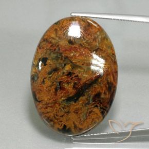 28.14ct Natural Multicolor Pietersite, Oval, Opaque