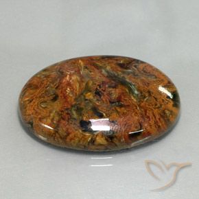28.14 ct Multicolor Pietersite Stone, Natural Pietersite in Oval Cabochon Shape for Sale
