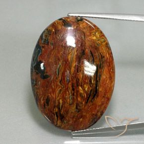 28.89ct Natural Multicolor Pietersite, Oval, Opaque