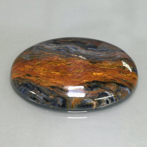 21.00 ct Multicolor Pietersite Stone, Natural Pietersite in Oval Cabochon Shape for Sale