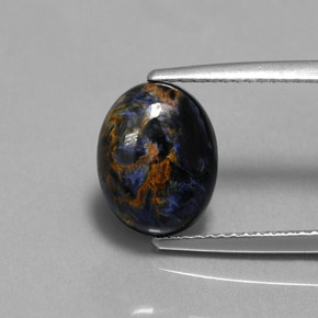 3.23 ct Multicolor Pietersite Gemstone, Pietersite Gem in Oval Cabochon Shape for Sale.