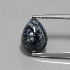 2.64 ct Multicolor Pietersite Gemstone, Pietersite Gem in Pear Cabochon Shape for Sale.