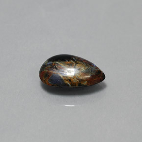 2.07 ct Multicolor Pietersite Stone, Natural Pietersite in Pear Cabochon Shape for Sale