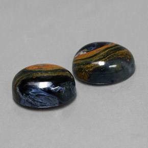 7.96 ct Multicolor Pietersite Stone, Natural Pietersite in Oval Cabochon Shape for Sale