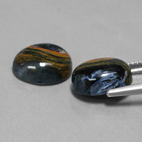 Pietersite Gemstone in 11 x 9 mm (calibrated) Size for Sale, Pietersite Stone in Multicolor Color