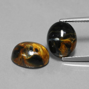 7.44 ct Multicolor Pietersite Gemstone, Pietersite Gem in Oval Cabochon Shape for Sale.