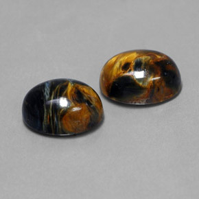 7.44 ct Multicolor Pietersite Stone, Natural Pietersite in Oval Cabochon Shape for Sale